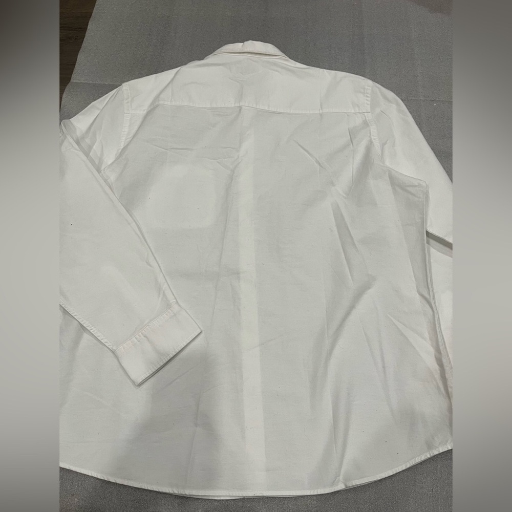 [XXL]Zara Men's White Heavy Cotton Button Down Shirt NWOT - Picture 10 of 11